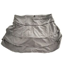 Athleta Black and White Striped Mini Skirt